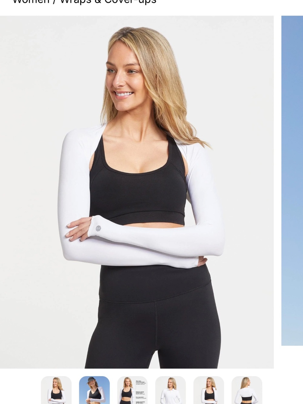 Solbari UPF 50 White Shrug - Activewear